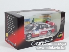 Автоминиатюра модели - MITSUBISHI Lancer Evolution VI #1, silver / red Cararama