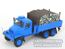 Автоминиатюра модели - PRAGA V3S бортовой с грузом бревен 1953 blue 1:43 DeAgostini