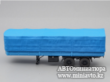 Автоминиатюра модели - МАЗ 5205 полуприцеп с тентом, синий Наш Автопром