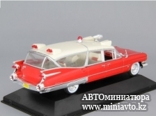Автоминиатюра модели - CADILLAC Miller Meteor Ambulance (1959), red Atlas