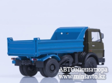 Автоминиатюра модели - МАЗ-5551 самосвал ранний, хаки/синий 1:43 Автоистория