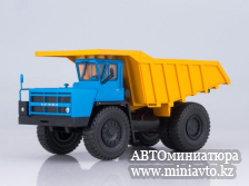 Автоминиатюра модели - БЕЛАЗ-7548 сине-оранжевый 1:43 Наш Автопром