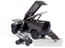 Автоминиатюра модели - Tesla Cybertruck Camping RV с квадроциклом  1:24 CPM junior series