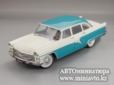 Автоминиатюра модели - GAZ 13 Чайка 1959 turquoise/white  1:18 Triple 9