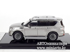 Автоминиатюра модели - NISSAN PATROL Y62  LHD Silvergrau 1:64 GCD