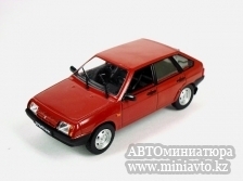 Автоминиатюра модели - ВАЗ-2109 Лада "Спутник" 1300, вишнёвая  DeAgostini (Автолегенды СССР)