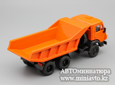Автоминиатюра модели - КамАЗ  5511 самосвал (вертикальные ребра), оранжевый Элекон