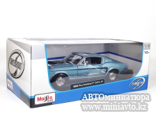 Автоминиатюра модели - FORD Mustang GT COBRA JET 1968 BLUE 1:18 Maisto