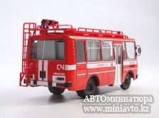 Автоминиатюра модели - Пожарный АГ-12(ПАЗ 3205)Спецвыпуск Наши Автобусы MODIMIO