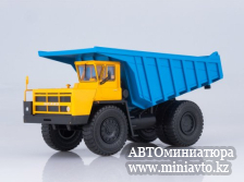Автоминиатюра модели - БЕЛАЗ-7527 жёлто-синий 1:43 Наш Автопром