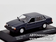 Автоминиатюра модели - Volvo 740 GL Limousine, dark blue, 1986 Minichamps