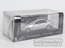 Автоминиатюра модели - Mercedes Benz S Class S600L W221 Silver 1:64 Motorhelix