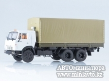 Автоминиатюра модели - КАМАЗ-53212 бортовой с тентом ПАО КАМАЗ