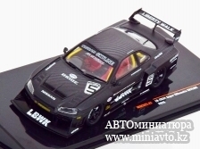 Автоминиатюра модели - LB-Works LB-ER34 Nissan Super Silhouette Skyline #5 мат черный Ixo