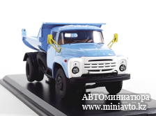 Автоминиатюра модели - ЗИЛ-ММЗ-555 самосвал голубой поздняя решётка радиатора SSM