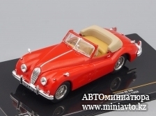 Автоминиатюра модели - JAGUAR XK 140 Convertible (1956), red with beige interiors IXO