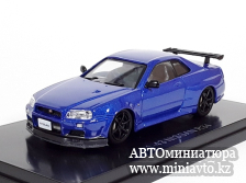 Автоминиатюра модели - Nissan Skyline GT-R R34 V-SPEC II Blue 1:43 Ebbro 