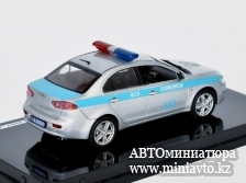 Автоминиатюра модели - Mitubishi Lancer Kazakhstan Police 2010 Серебряный / синий Vitesse