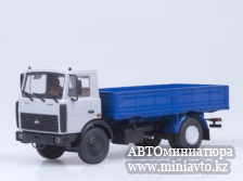Автоминиатюра модели - МАЗ-5337 бортовой поздний серый/синий 1:43 Автоистория