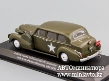 Автоминиатюра модели - Cadillac Series 75 Fleetwood V8 Limousine, olive green, 1939 - 15th Army (Patton Museum), USA 1951 Altaya - Coches Militares WWII 