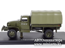 Автоминиатюра модели - CHEVROLET G7117 бортовой с тентом (с лебёдкой) хаки 1:43 SSM