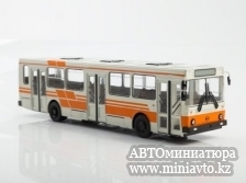 Автоминиатюра модели - ЛиАЗ 5256 белооранжевый Советский Автобус