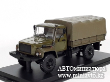 Автоминиатюра модели - ГАЗ-33081 4х4 (двигатель Д-245.7 Diesel Turbo) с тентом хаки SSM