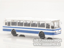 Автоминиатюра модели - ЛАЗ-699Р белый/синий 1:43 Наши Автобусы