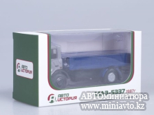 Автоминиатюра модели - МАЗ-5337 бортовой поздний серый/синий 1:43 Автоистория