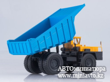 Автоминиатюра модели - БЕЛАЗ-7527 жёлто-синий 1:43 Наш Автопром