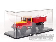 Автоминиатюра модели - МАЗ-205 самосвал жёлто/красный SSM