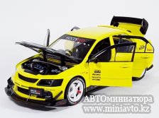 Автоминиатюра модели - Mitsubishi Lancer EVO 9 yellow 1:24 CPM junior series