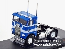 Автоминиатюра модели - Freightliner COE towing vehicle 1976 blue/white Ixo trucks