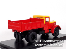 Автоминиатюра модели - МАЗ-205 самосвал жёлто/красный SSM