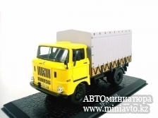 Автоминиатюра модели - IFA W50L, бортовой с тентом, yellow  ATLAS - DDR Nutzfahrzeuge