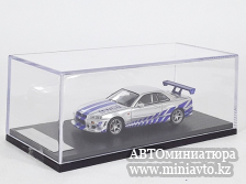Автоминиатюра модели - Nissan Skyline GT-R R34 FNF C-West Silver 1:64 KOD/GFCC