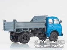 Автоминиатюра модели - МАЗ-503А самосвал(1975) синий/серый Наш Автопром