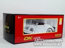 Автоминиатюра модели - Mercedes 500K Roadster  White 1:18 CPM junior series