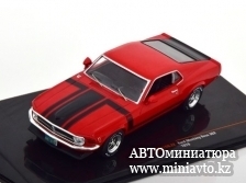 Автоминиатюра модели - Ford Mustang Boss 302 1970 red/black Ixo