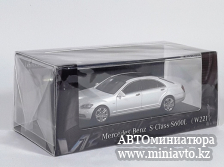 Автоминиатюра модели - Mercedes Benz S Class S600L W221 White 1:64 Motorhelix