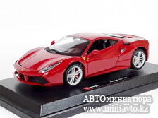 Автоминиатюра модели - Ferrari 488 GTB red 1:24 Bburago