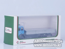 Автоминиатюра модели - МАЗ-6303 бортовой голубой/серый Автоистория