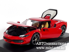 Автоминиатюра модели - Ferrari 296 GTB red 1:18 Bburago