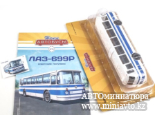 Автоминиатюра модели - ЛАЗ-699Р белый/синий 1:43 Наши Автобусы