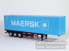 Автоминиатюра модели - Scania S770 6x4 White с п/п контейнер MAERSK 1:50 CPM
