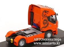Автоминиатюра модели - Iveco Stralis 500 Truck year 2008 orange / decor 1:43 Hachette