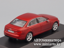 Автоминиатюра модели - Audi A4 Limousine, matador red met., 2015 iScale