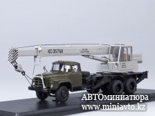 Автоминиатюра модели - Автокран КС-3575А (на базе ЗиЛ 133ГЯ), хаки/серый SSM