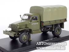 Автоминиатюра модели - CHEVROLET G7117 бортовой с тентом (с лебёдкой) хаки 1:43 SSM