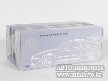 Автоминиатюра модели - Nissan Skyline GT-R R34 FNF C-West Silver 1:64 KOD/GFCC